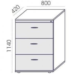 Szafka RM-7 szuflady 80x114h Wuteh