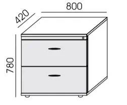 Wymiary szafki RS-7 Wuteh Profi 80x78h