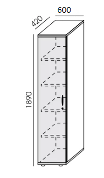 Szafa RX-13 na segregatory 60x189h Wuteh
