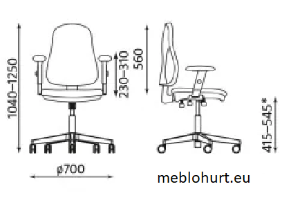 Krzesło OFFIX TS25 R15G-3 C38  w magazynie,  Nowy Styl