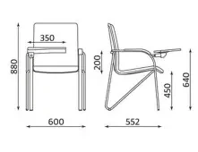 Krzesło konferencyjne Samba kolor pulpit Nowy Styl