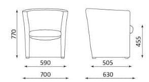 Fotel Club ROLL kółka Nowy Styl