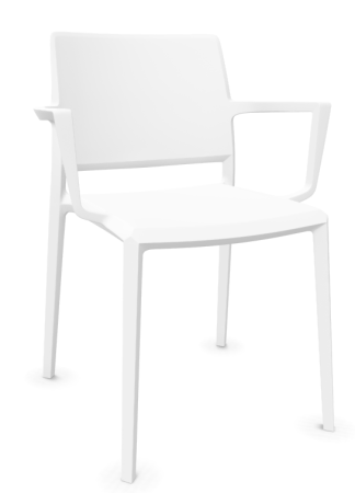 Yuni krzesło ramowe plastikowe 4L z podłokietnikami