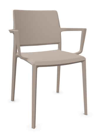 Yuni krzesło ramowe plastikowe 4L z podłokietnikami