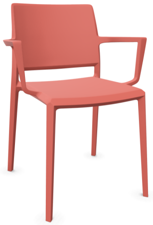 Yuni krzesło ramowe plastikowe 4L z podłokietnikami