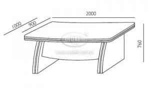 Biurko gabinetowe KA-1 do zestawu OSKAR – Wuteh