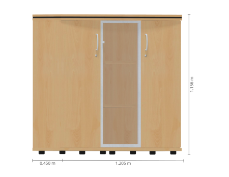 Komoda z witryną KA-14 do zestawu gabinetowego OSKAR – Wuteh