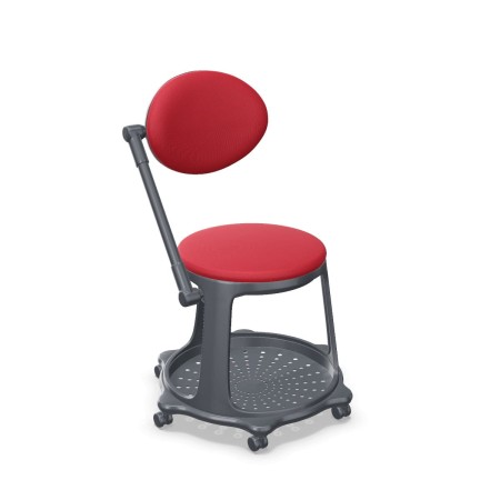 Krzesło szkoleniowe Bzoom Nowy Styl z pulpitem i schowkiem, mobilne, uczelniane