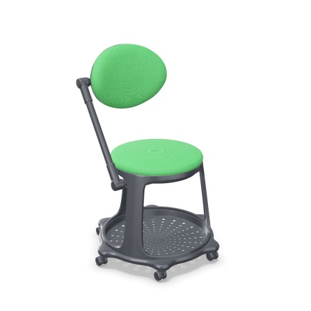 Krzesło szkoleniowe Bzoom Nowy Styl z pulpitem i schowkiem, mobilne, uczelniane