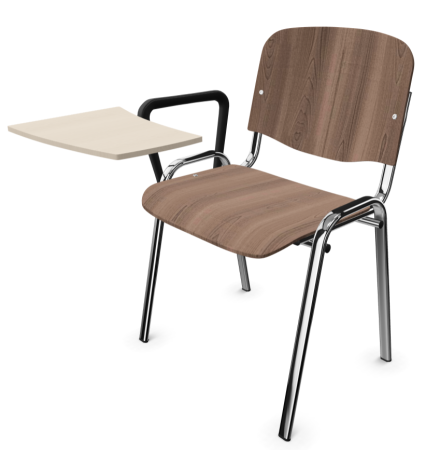 Krzesło ISO Chrom Wood TR z pulpitem sklejka Nowy Styl