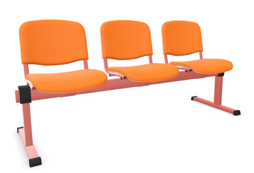 Ławka ISO 3 osobowa Nowy Styl tapicerowana do poczekalni