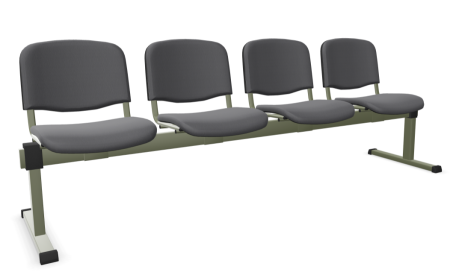 Ławka ISO 4 osobowa Nowy Styl tapicerowana do poczekalni
