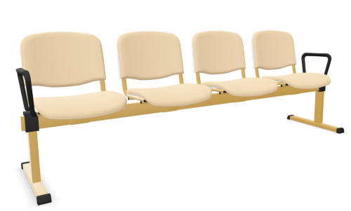 Ławka ISO 4 osobowa Nowy Styl tapicerowana do poczekalni
