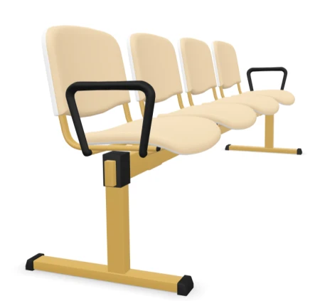 Ławka ISO 4 osobowa Nowy Styl tapicerowana do poczekalni