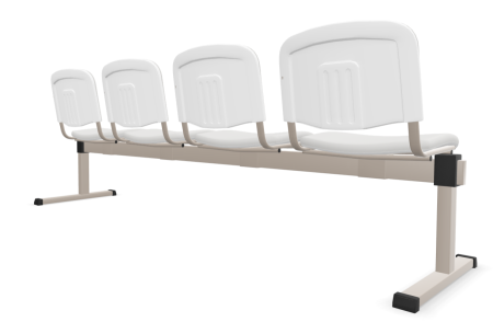 Ławka ISO 4 osobowa Nowy Styl tapicerowana do poczekalni