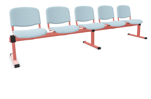 Ławka ISO 5 osobowa Nowy Styl tapicerowana do poczekalni