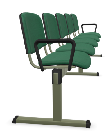 Ławka ISO 5 osobowa Nowy Styl tapicerowana do poczekalni