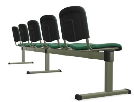 Ławka ISO 5 osobowa Nowy Styl tapicerowana do poczekalni