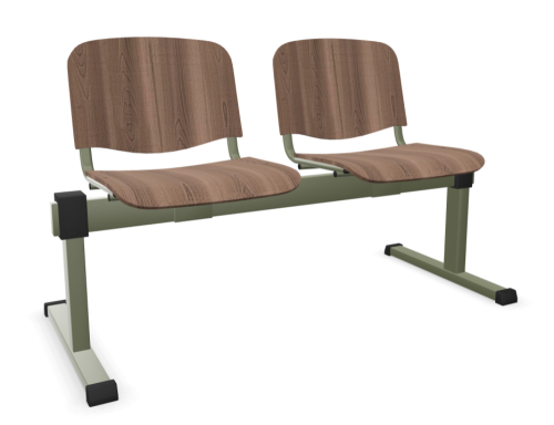 Ławka ISO-2 WOOD 2-osobowa ze sklejki Nowy Styl