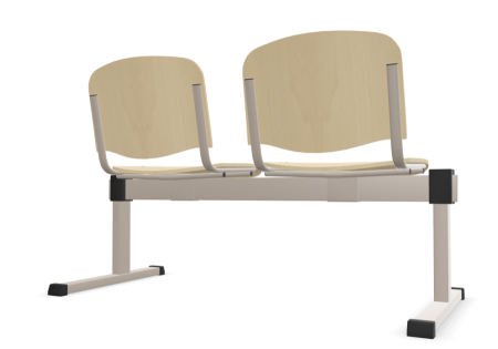 Ławka ISO 2 osobowa wood Nowy Styl tapicerowana