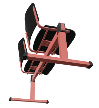 Ławka ISO 2 osobowa wood Nowy Styl tapicerowana