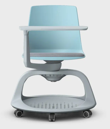 Krzesło szkoleniowe KLC  z pulpitem i schowkiem_mobilne_uczelniane