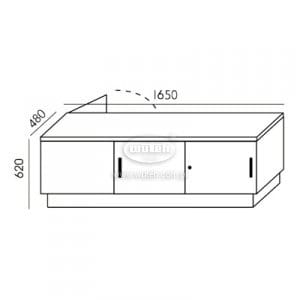 Szafka gabinetowa  Grand GR-4 przybiurkowa Wuteh