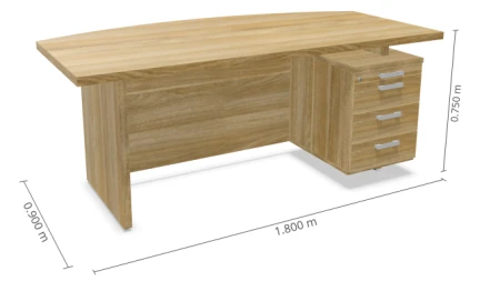 Biurko gabinetowe Grand GR-2 Wuteh  prawe