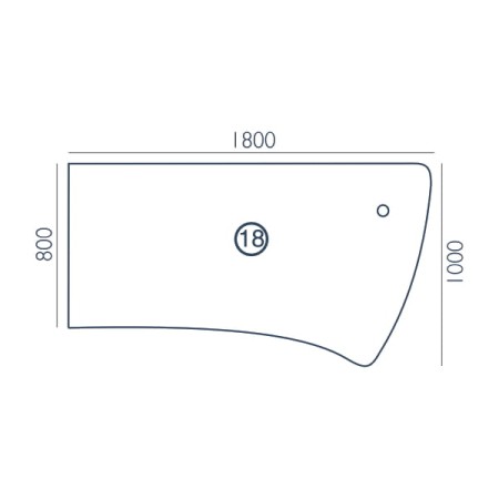 Biurko biurowe Polo PO-18 Wuteh (180x100x73,5cm)
