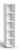 Sove SV-03 Regał odkryty  bialy 40x178,6h 5 OH
