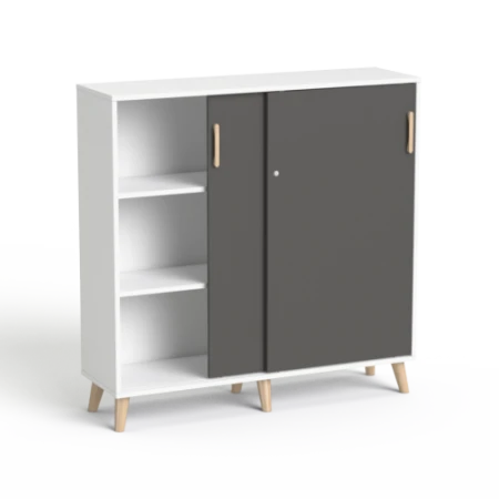 Sove SV-13D Szafa niska biala_grafit 120x119,4h 3 OH