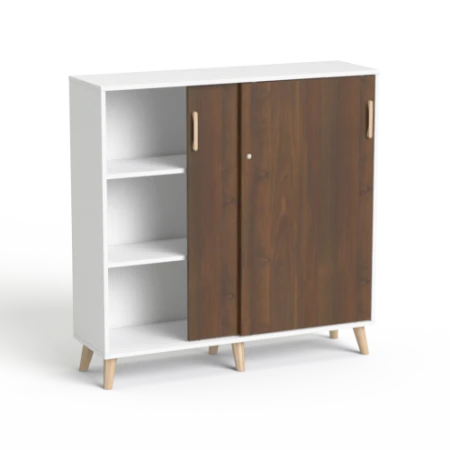 Sove SV-13D Szafa niska  biala-orzech 120x119,4h 3 OH