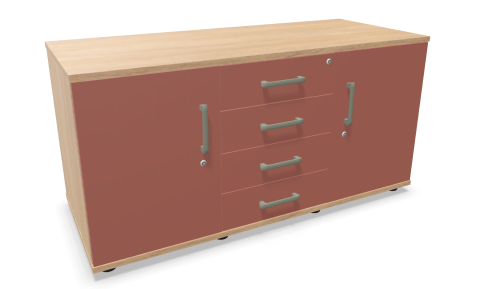 Szafka A-50 Wuteh – gabinetowa podblatowa z szufladami 120 cm