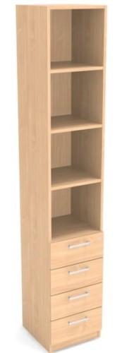 Profi Max MTX-02 Wuteh - wysoki regal z 4 szufladami