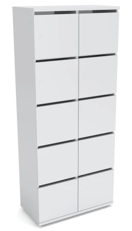 Locker podwójny z wrzutnią LC-10Z Wuteh 420 × 800 × 1890 mm – szafa skrytkowa Wuteh