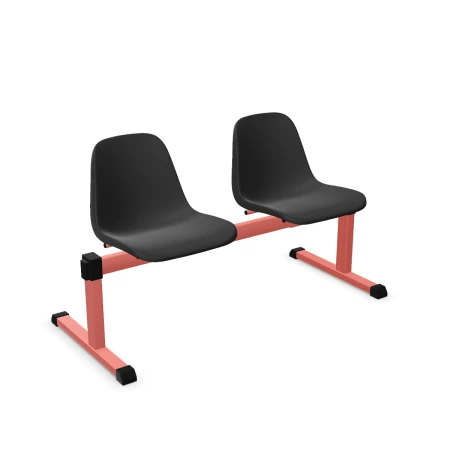 Ławka Beta-2 2-osobowa K-05 grafit plastikowe kubełki Nowy Styl