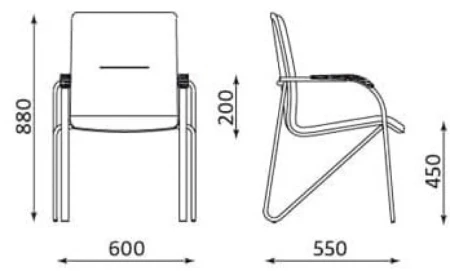 Krzesło Samba 4L-ARM Chrome Nowy Styl – V14N / buk 1.007 rysunek