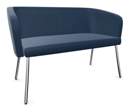 Sofa Hello Duo 4L z chromowaną ramą i tapicerką Silvertex SX