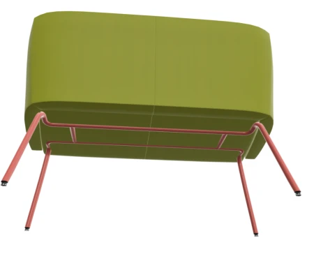 Sofa Hello Duo 4L z ramą Vermilion Red
