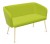 Sofa dwuosobowa HELLO! DUO-LWM 4L Nowy Styl na nogach bukowych – widok z przodu