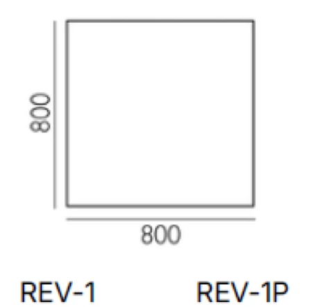 Wymiary biurka prostego Wuteh REVO 1-800x800 mm