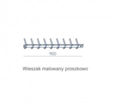 Wymiary wieszaka naściennego WS-05 Wuteh 900 mm