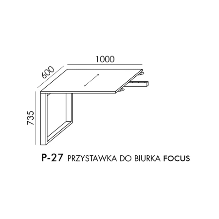 Wymiary przystawki Focus P-27 Wuteh
