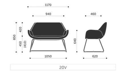 Profim FAN 20V – rysunek z wymiarami
