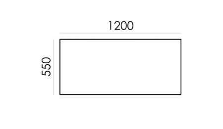 Przegroda PWT-2 Wuteh 1200 × 550 mm – rysunek z wymiarami