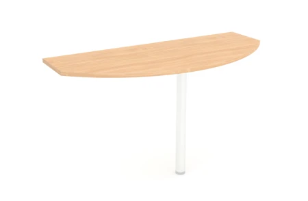 Półokrągła przystawka do biurka P-25 Wuteh 1400 × 600/300 mm – szeroki blat pomocniczy