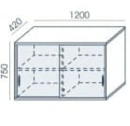 Wymiary nadstawki RNP-1 Wuteh – szerokość 1200 mm, głębokość 420 mm i wysokość 750 mm