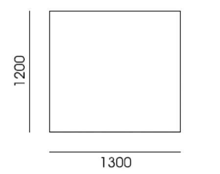 Blat modułu powiększającego Wuteh – rysunek wymiarowy 1300 × 1200 mm