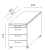 Kontener OSKAR KA-13 Wuteh rysunek – wymiary 435 × 595/570 × 615 mm