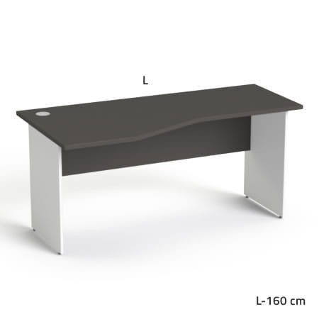 Sove SV-24 Biurko biurowe lewe z przelotką (80/70x160)